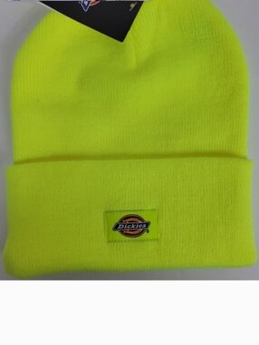 Dickies beanie hat Neon bright Green one Size